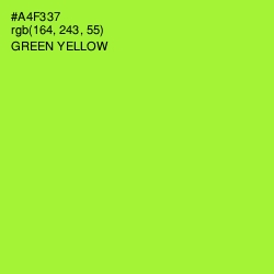 #A4F337 - Green Yellow Color Image